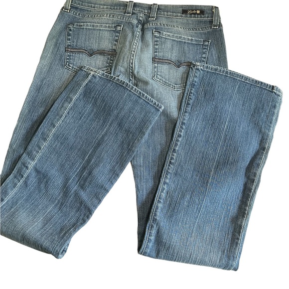 Lucky Brand Womens Bartlett Sweet N Low Denim Bootcut Blue Jeans Size US8/29 - Picture 4 of 14